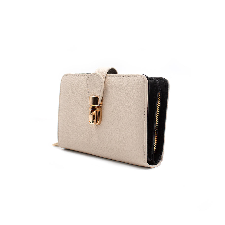 Cartera para mujer - 6001 - Crema #c:crema-corrugado