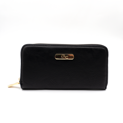 Cartera para mujer - 60017 - Negro #c:negro-corrugado
