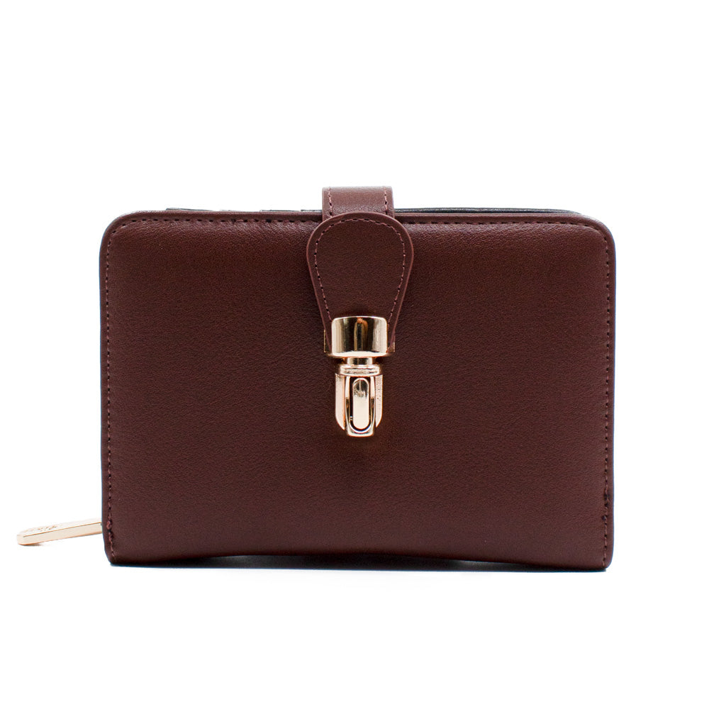 Cartera para mujer - 6001 - Cafe liso #c:cafe-liso