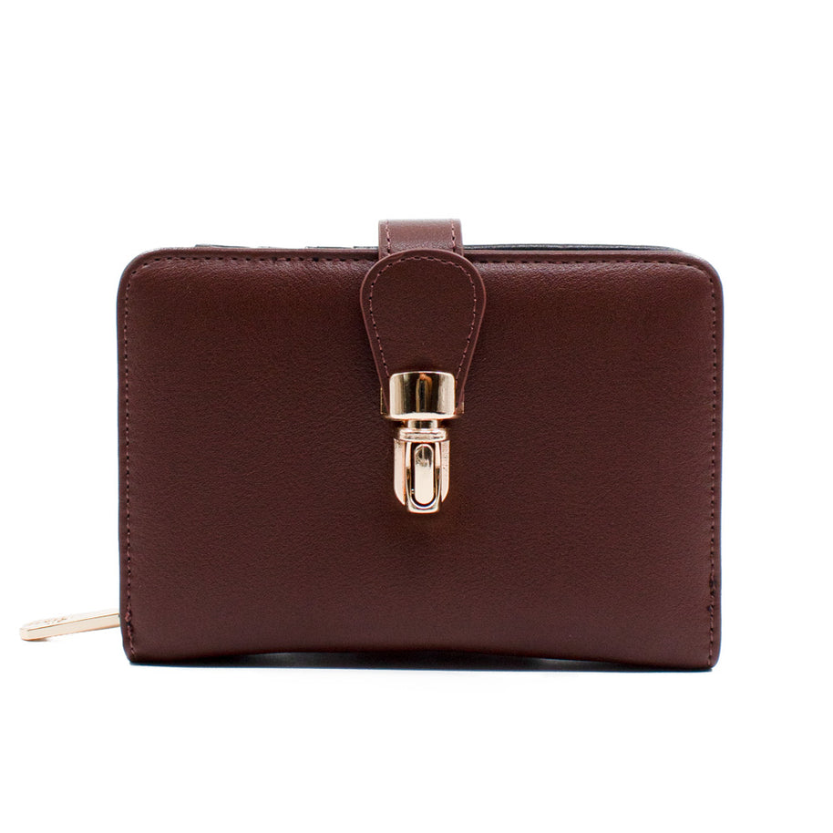 Cartera para mujer - 6001 - Cafe liso #c:cafe-liso